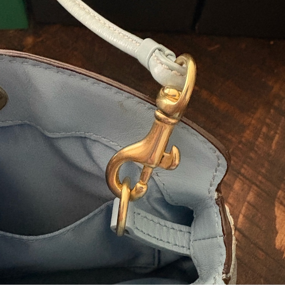 Coach Blue Leather Wristlet - Picture 9 of 15